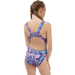 Maru - Puccini Auto Back Girls Swimsuit - Pink -Swim and Beyond maru puccini girls auto back one piece swimsuit 2