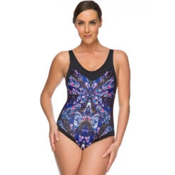 Maru - Shatter Pacer Dive Back Ladies Swimsuit - Purple
