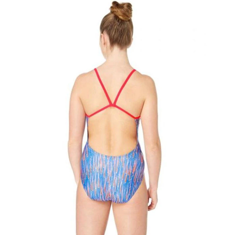 Maru - Shooting Star Swift Back Ladies Swimsuit - Blue/Red 2 Maru - Shooting Star Swift Back Ladies Swimsuit - Blue/Red - Image 2