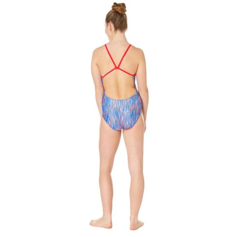 Maru - Shooting Star Swift Back Ladies Swimsuit - Blue/Red 3 Maru - Shooting Star Swift Back Ladies Swimsuit - Blue/Red - Image 3