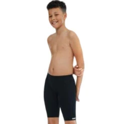Maru - Solid Black Pacer Junior Boys Jammer