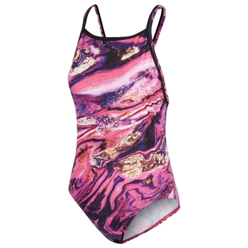 Maru - Strata Ecotech Ace Back Ladies Swimsuit - Pink/Gold 3 Maru - Strata Ecotech Ace Back Ladies Swimsuit - Pink/Gold - Image 3