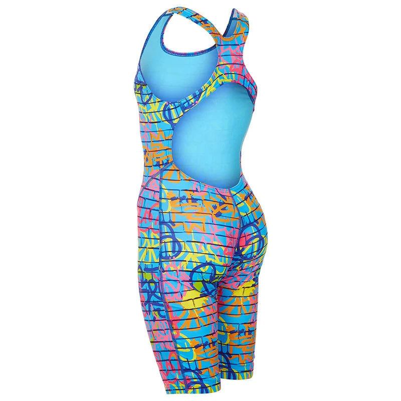 Maru Girls Swimwear - Street Art Pacer Legsuit - Blue/Multi 4 Maru Girls Swimwear - Street Art Pacer Legsuit - Blue/Multi - Image 4