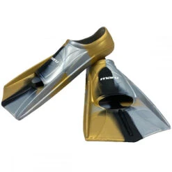 Maru - Training Fins - Black/Silver/Gold - Limited Edition -Swim and Beyond maru training fins black silver gold 3