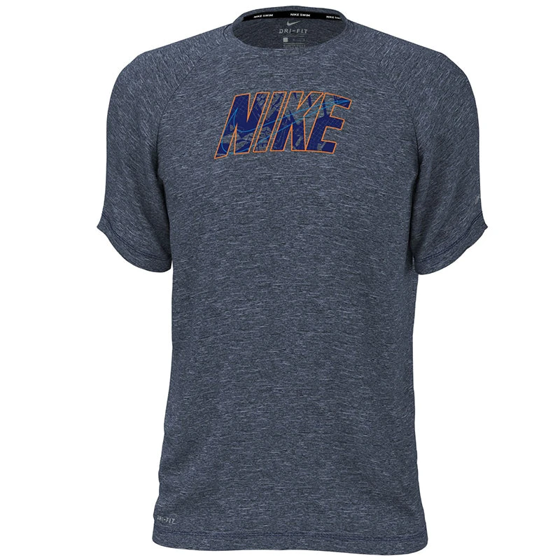 Nike - Collage Logo Short Sleeve Hydroguard (Midnight Navy) 3 Nike - Collage Logo Short Sleeve Hydroguard (Midnight Navy) - Image 3