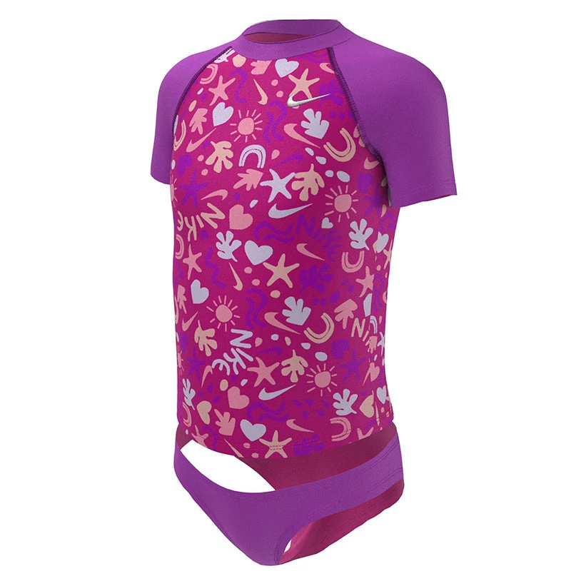 Nike - Fun Forest Short Sleeve Top Bikini Set (Pink Prime) 1 Nike - Fun Forest Short Sleeve Top Bikini Set (Pink Prime)