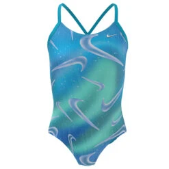 Nike - Girl's Aurora Swoosh Crossback One Piece (Blue Lightning) 5 Nike - Girl's Aurora Swoosh Crossback One Piece (Blue Lightning) -Swim and Beyond nike girls aurora swoosh crossback one piece blue lightning 3