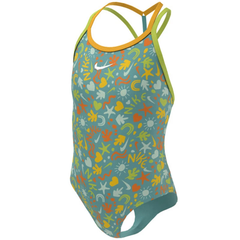 Nike - Girl's Fun Forest T-Crossback One Piece (Washed Teal) 1 Nike - Girl's Fun Forest T-Crossback One Piece (Washed Teal)