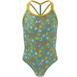 Nike - Girl's Fun Forest T-Crossback One Piece (Washed Teal) 5 Nike - Girl's Fun Forest T-Crossback One Piece (Washed Teal) -Swim and Beyond nike girls fun forest t crossback one piece washed teal 3