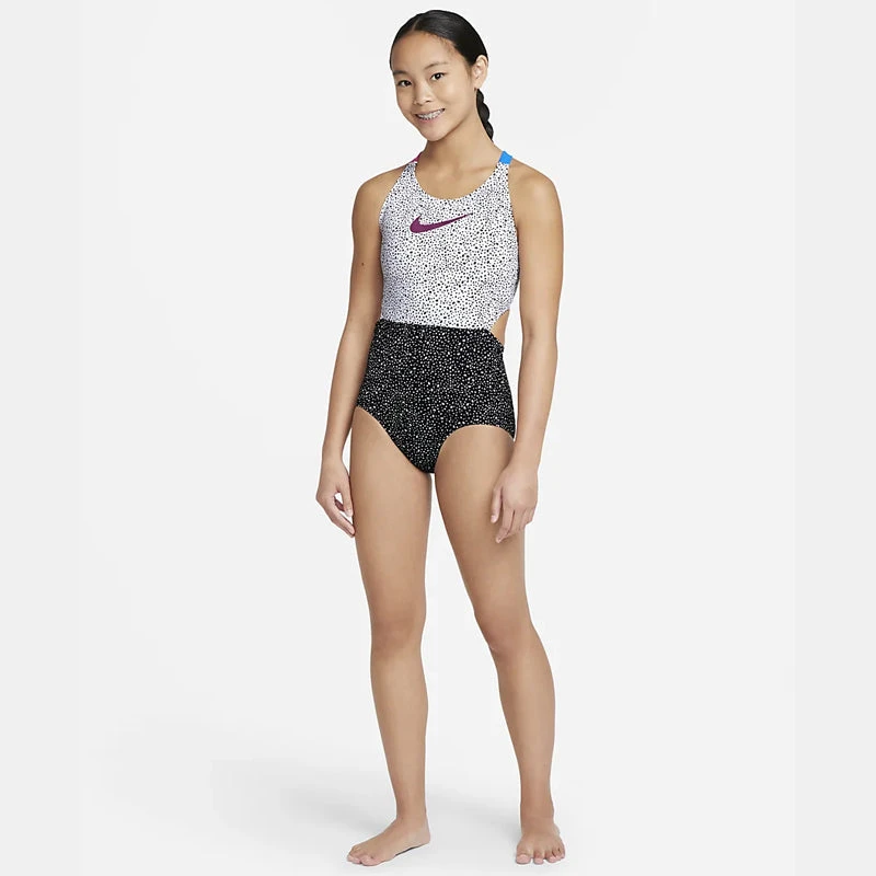 Nike - Girls' Water Dots Crossback Monokini (Black) 5 Nike - Girls' Water Dots Crossback Monokini (Black) - Image 5