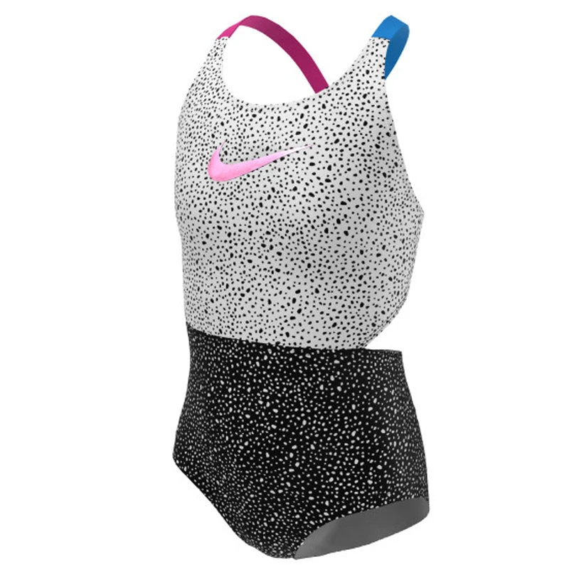 Nike - Girls' Water Dots Crossback Monokini (Black) 6 Nike - Girls' Water Dots Crossback Monokini (Black) - Image 6