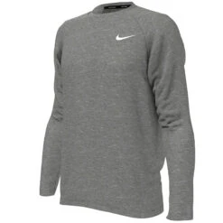 Nike - Heather Long Sleeve Hydroguard (Particle Grey) -Swim and Beyond nike heather long sleeve hydroguard particle grey 3
