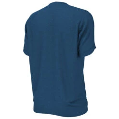 Nike - Heather Short Sleeve Hydroguard (DK Marina Blue) -Swim and Beyond nike heather short sleeve hydroguard dk marina blue 4