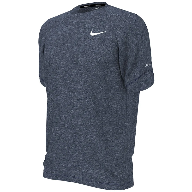 Nike - Heather Short Sleeve Hydroguard (Midnight Navy) 4 Nike - Heather Short Sleeve Hydroguard (Midnight Navy) - Image 4