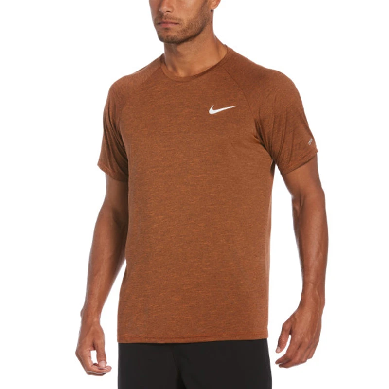 Nike - Heather Short Sleeve Hydroguard (Rush Orange) 1 Nike - Heather Short Sleeve Hydroguard (Rush Orange)