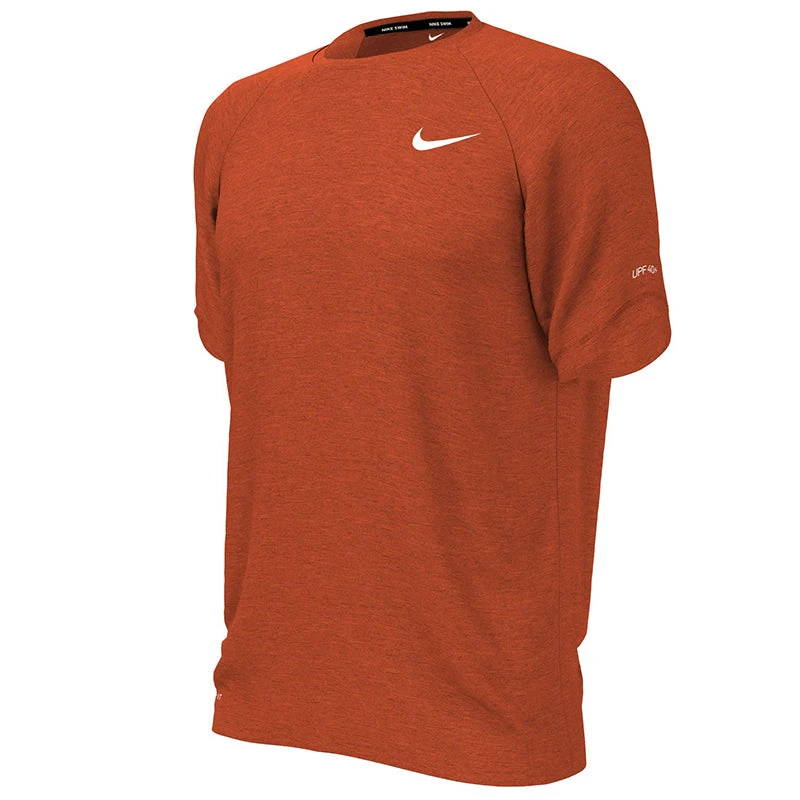 Nike - Heather Short Sleeve Hydroguard (Rush Orange) 3 Nike - Heather Short Sleeve Hydroguard (Rush Orange) - Image 3