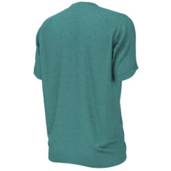 Nike - Heather Short Sleeve Hydroguard (Washed Teal) -Swim and Beyond nike heather short sleeve hydroguard washed teal 4