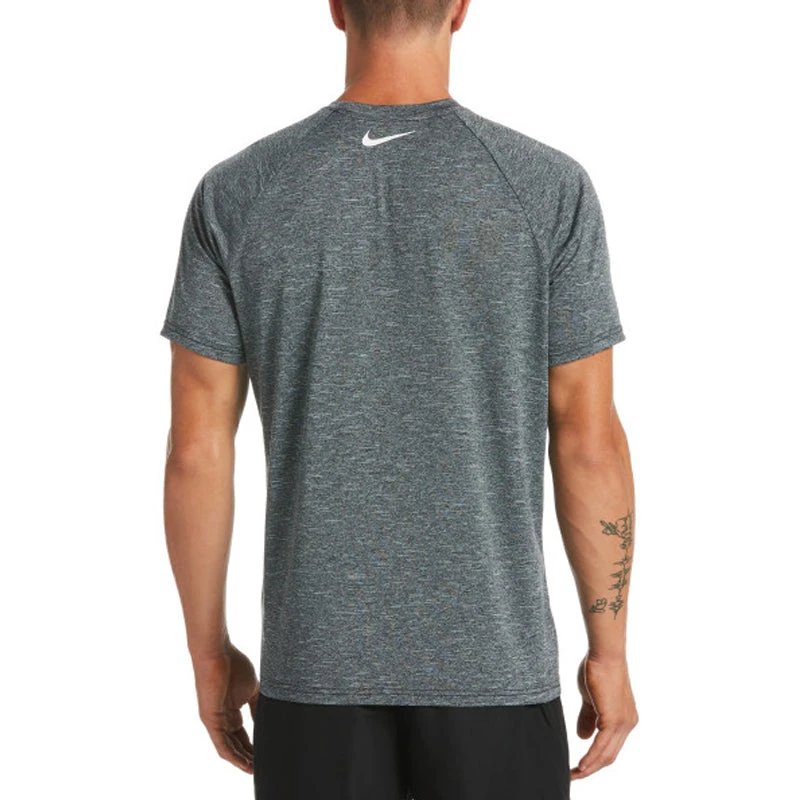 Nike - Heather Tilt Short Sleeve Hydroguard (Black) 2 Nike - Heather Tilt Short Sleeve Hydroguard (Black) - Image 2