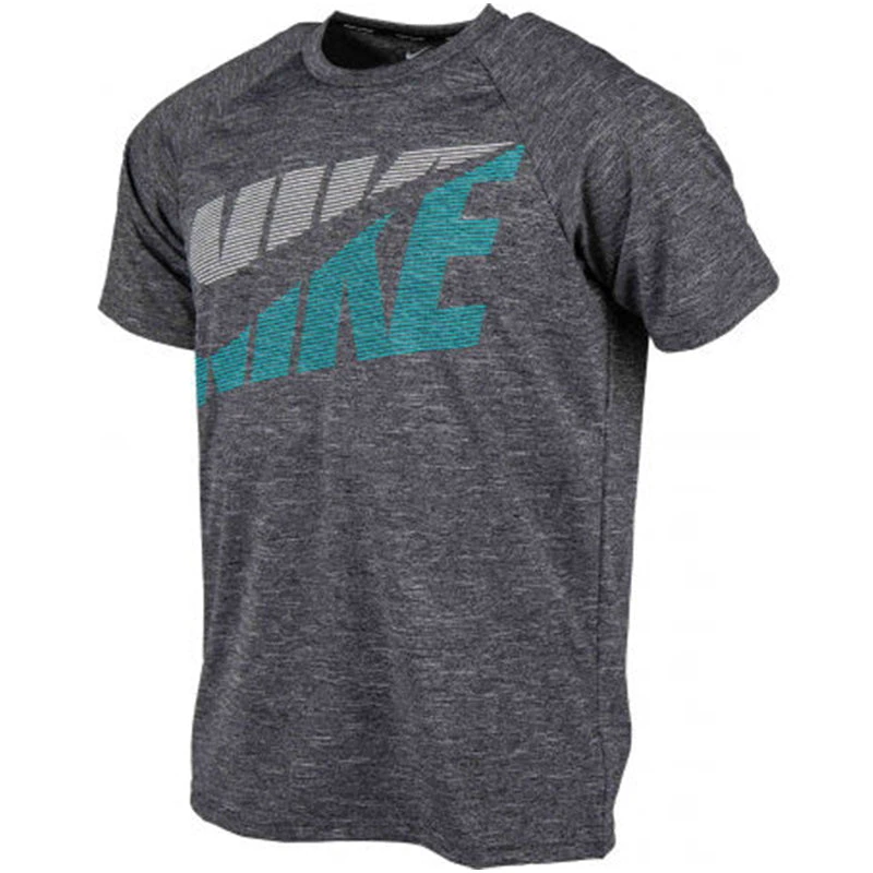 Nike - Heather Tilt Short Sleeve Hydroguard (Black) 5 Nike - Heather Tilt Short Sleeve Hydroguard (Black) - Image 5
