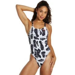 Nike - Hydrastrong Multiple Print Spiderback One Piece (Black)
