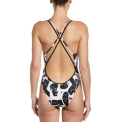 Nike - Hydrastrong Multiple Print Spiderback One Piece (Black) -Swim and Beyond nike hydrastrong multiple print spiderback one piece black 1 6