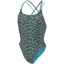 Nike - Hydrastrong Multiple Print Spiderback One Piece (Neptune Green)