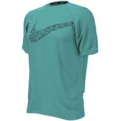 Nike - JDI Swoosh Short Sleeve Hydroguard (Washed Teal) -Swim and Beyond nike jdi swoosh short sleeve hydroguard washed teal 3