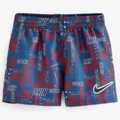 Nike - Logo Mash-Up Breaker 4" Volley Short (Midnight Navy) - Boys 7 Nike - Logo Mash-Up Breaker 4" Volley Short (Midnight Navy) - Boys -Swim and Beyond nike logo mash up breaker 4 volley short midnight navy 4
