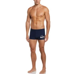Nike - Men's Logo Square Leg ( Midnight Navy) 10 Nike - Men's Logo Square Leg ( Midnight Navy) -Swim and Beyond nike mens logo square leg midnight navy 3