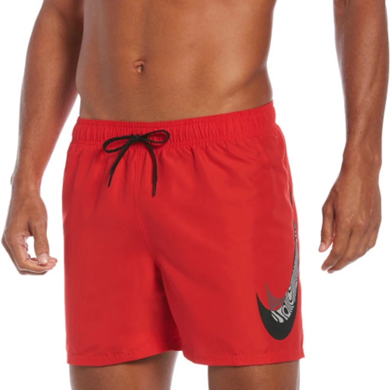 Nike - Men's Swim Liquify Swoosh 5" Volley Short (University Red) 1 Nike - Men's Swim Liquify Swoosh 5" Volley Short (University Red)
