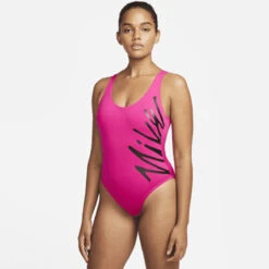 Nike - Multi Logo U-Back One Piece (Pink Prime) 23 Nike - Multi Logo U-Back One Piece (Pink Prime) -Swim and Beyond nike multi logo u back one piece pink prime 10