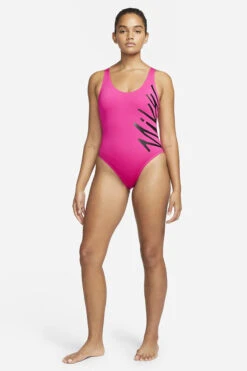 Nike - Multi Logo U-Back One Piece (Pink Prime) 25 Nike - Multi Logo U-Back One Piece (Pink Prime) -Swim and Beyond nike multi logo u back one piece pink prime 12