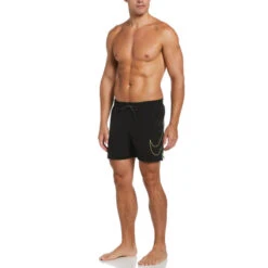 Nike - Reflect Logo 5" Volley Short (Black) -Swim and Beyond nike reflect logo 5 volley short black 3