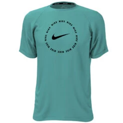 Nike - Ring Logo Short Sleeve Hydroguard (Washed Teal) 5 Nike - Ring Logo Short Sleeve Hydroguard (Washed Teal) -Swim and Beyond nike ring logo short sleeve hydroguard washed teal 3