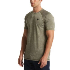 Nike - Short Sleeve Hydroguard T-Shirt (Medium Olive) -Swim and Beyond nike short sleeve hydroguard t shirt medium olive 3