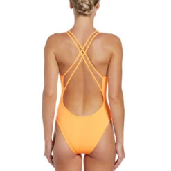Nike - Solid Hydrastrong Spiderback One Piece (Bright Citrus) -Swim and Beyond nike solid hydrastrong spiderback one piece bright citrus 7