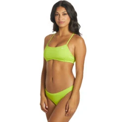 Nike - Women's Essential Racerback Bikini Set (Atomic Green) -Swim and Beyond nike womens essential racerback bikini set atomic green 4