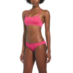 Nike - Women's Essential Racerback Bikini Set (Pink Prime) 12 Nike - Women's Essential Racerback Bikini Set (Pink Prime) -Swim and Beyond nike womens essential racerback bikini set pink prime 6