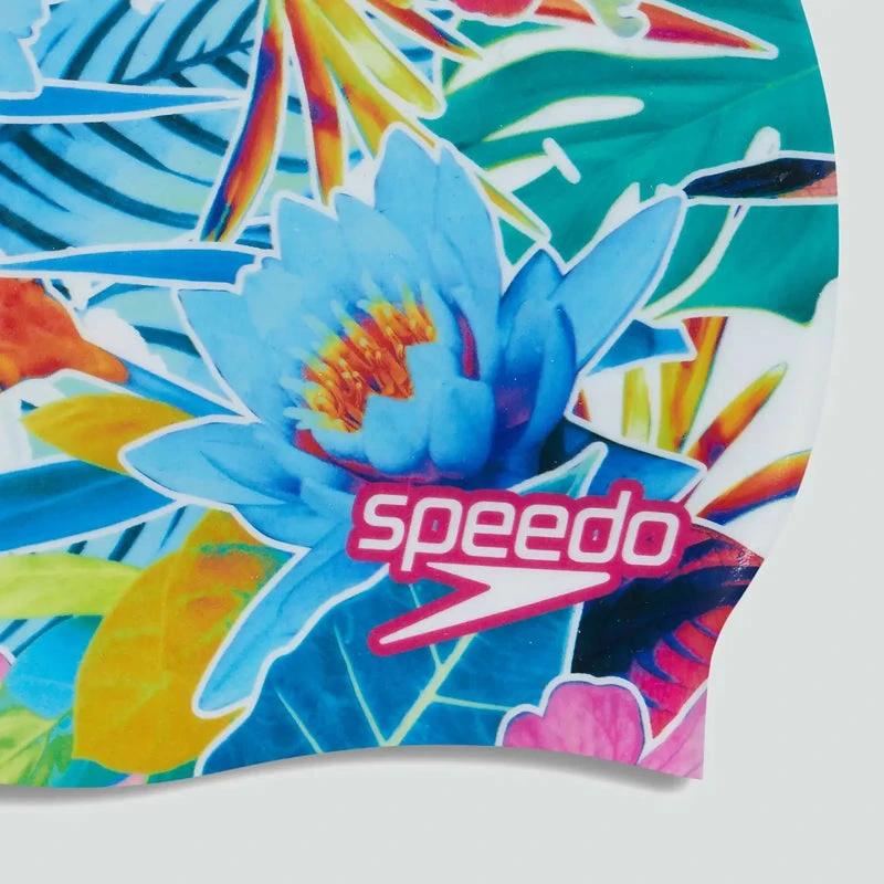 Speedo - Adult Digital Printed Cap - Blue/Green 3 Speedo - Adult Digital Printed Cap - Blue/Green - Image 3