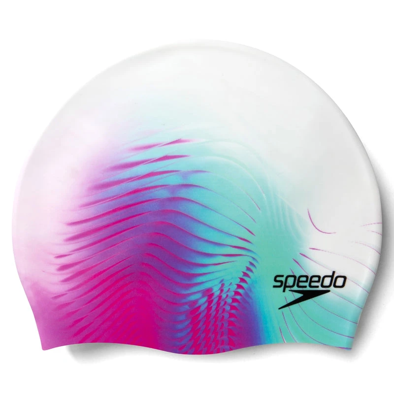 Speedo - Adult Digital Printed Cap - White/Pink 1 Speedo - Adult Digital Printed Cap - White/Pink