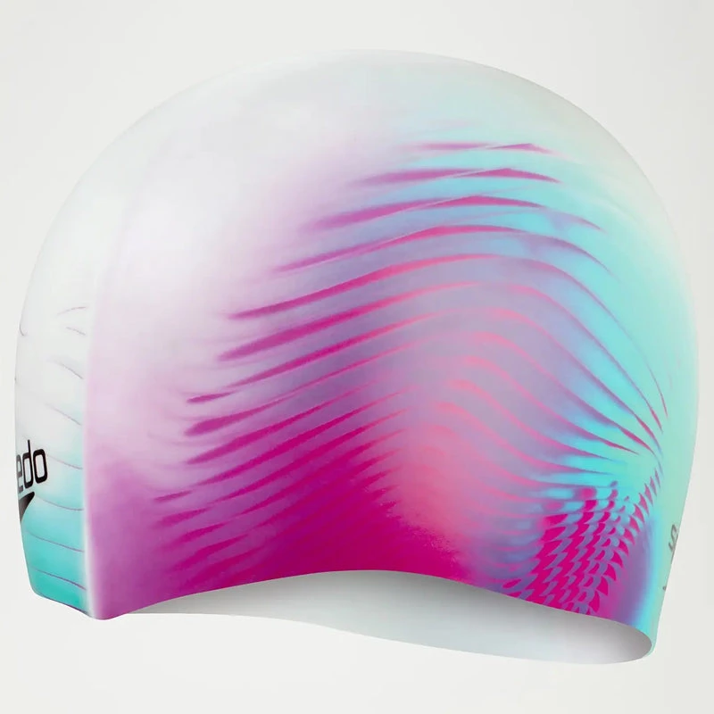 Speedo - Adult Digital Printed Cap - White/Pink 2 Speedo - Adult Digital Printed Cap - White/Pink - Image 2