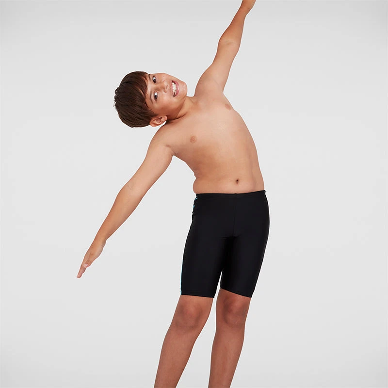 Speedo - Boy's Boom Logo Splice Jammer - Black/Light Blue 5 Speedo - Boy's Boom Logo Splice Jammer - Black/Light Blue - Image 5