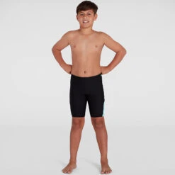 Speedo - Boy's Boom Logo Splice Jammer - Black/Light Blue 12 Speedo - Boy's Boom Logo Splice Jammer - Black/Light Blue -Swim and Beyond speedo boys boom logo splice jammer black light blue 6