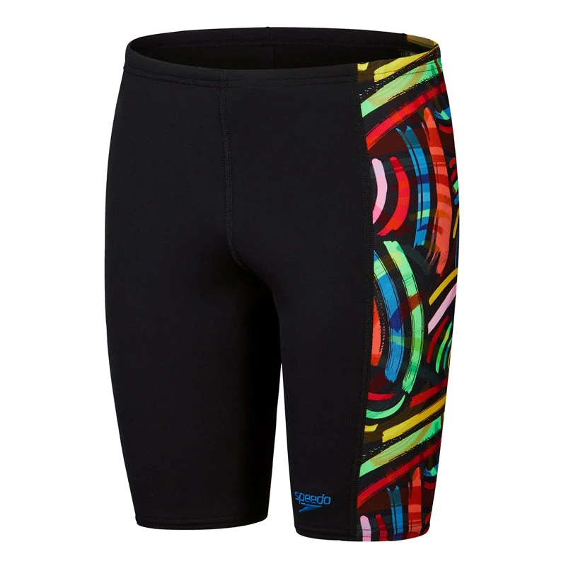 Speedo - Boys Digital Allover Panel Jammer - Black/Red 6 Speedo - Boys Digital Allover Panel Jammer - Black/Red - Image 6