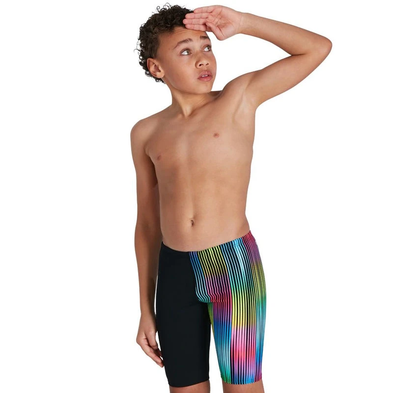 Speedo - Boys Hyperchromatic Allover Digital Jammer - Black/Red 1 Speedo - Boys Hyperchromatic Allover Digital Jammer - Black/Red