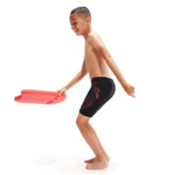 Speedo - Boys Placement Print Jammer - Black/Red -Swim and Beyond speedo boys placement print jammer black red 7