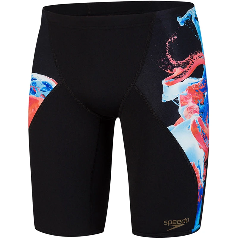 Speedo - ColourSplash V-Cut Jammer - Black/Red/Blue 2 Speedo - ColourSplash V-Cut Jammer - Black/Red/Blue - Image 2