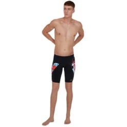 Speedo - ColourSplash V-Cut Jammer - Black/Red/Blue 8 Speedo - ColourSplash V-Cut Jammer - Black/Red/Blue -Swim and Beyond speedo coloursplash v cut jammer black red blue 3