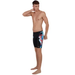 Speedo - ColourSplash V-Cut Jammer - Black/Red/Blue 9 Speedo - ColourSplash V-Cut Jammer - Black/Red/Blue -Swim and Beyond speedo coloursplash v cut jammer black red blue 4