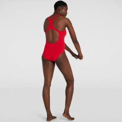Speedo - Essential Endurance Plus Medalist Swimsuit - Red 18 Speedo - Essential Endurance Plus Medalist Swimsuit - Red -Swim and Beyond speedo essential endurance plus medalist swimsuit red 3